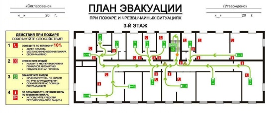 Разработка плана эвакуации
